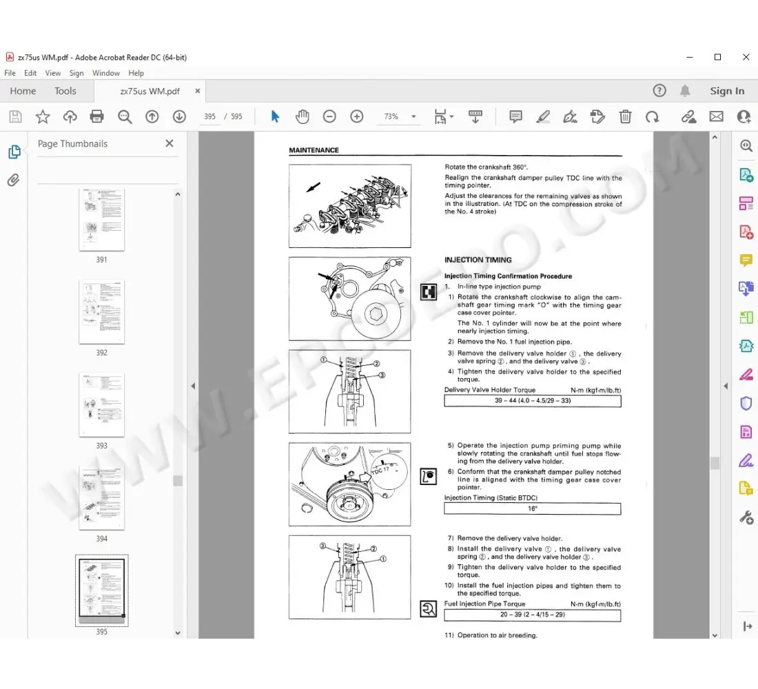 Hitachi Excavator Zaxis ZX75US parts + service manual